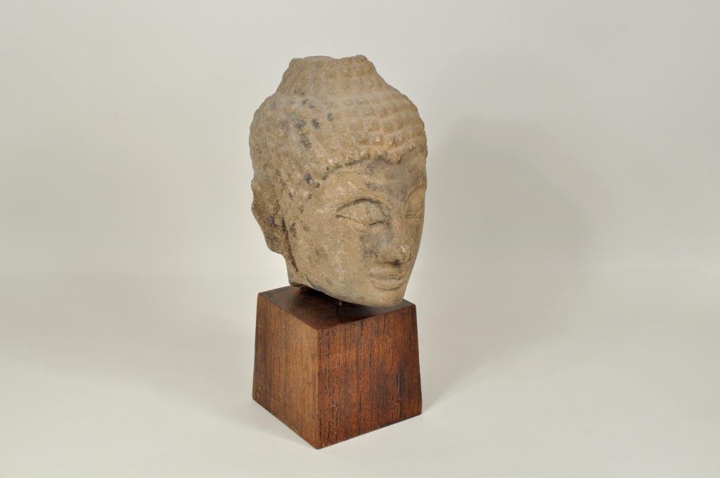 Northern Thai Sandstone Head Of Buddha (1 of 5)