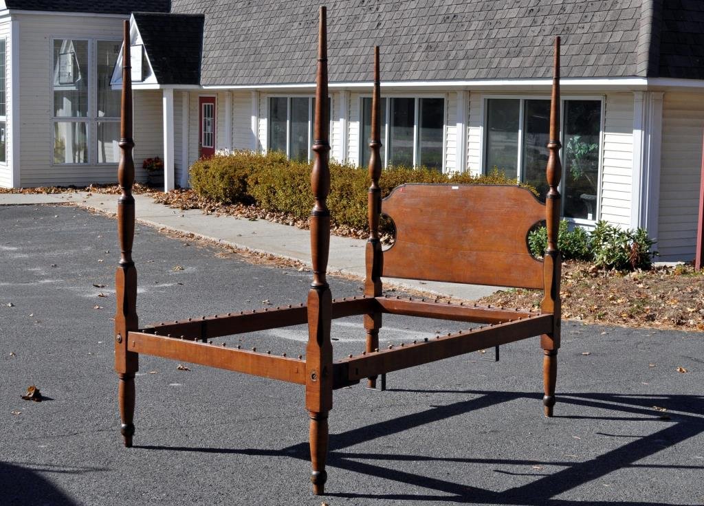 Pennsylvania Federal Grain Painted Tall Post Bed (1 of 5)