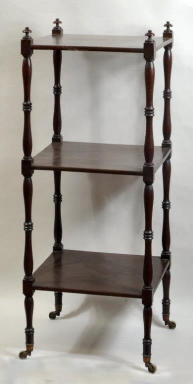 American Sheraton Mahogany Etagere (1 of 6)