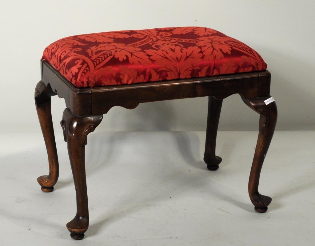 Queen Anne Style Mahogany Stool (1 of 2)