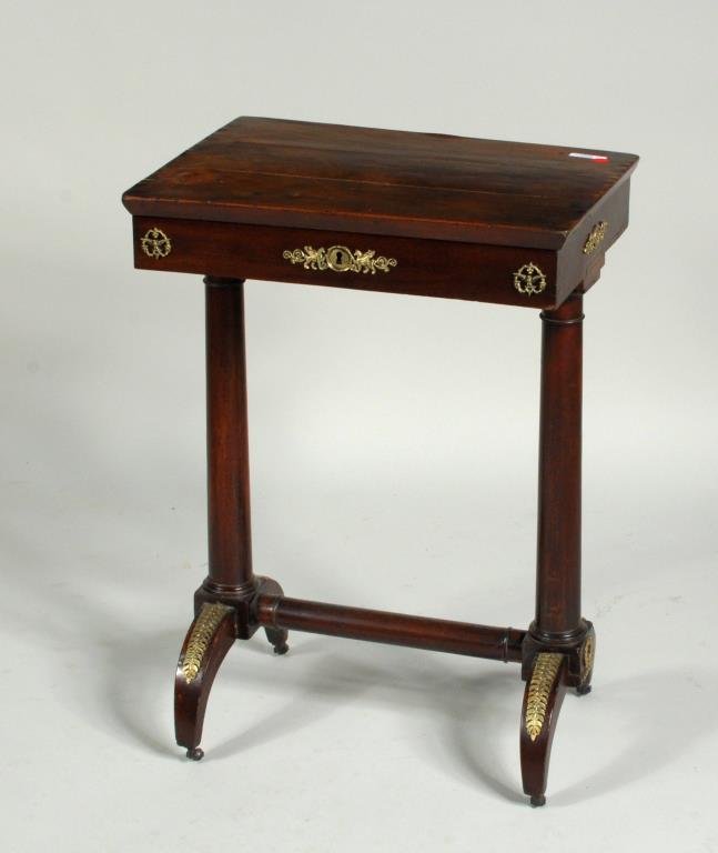 French Empire Sewing Table, Brass Mounts (1 of 3)
