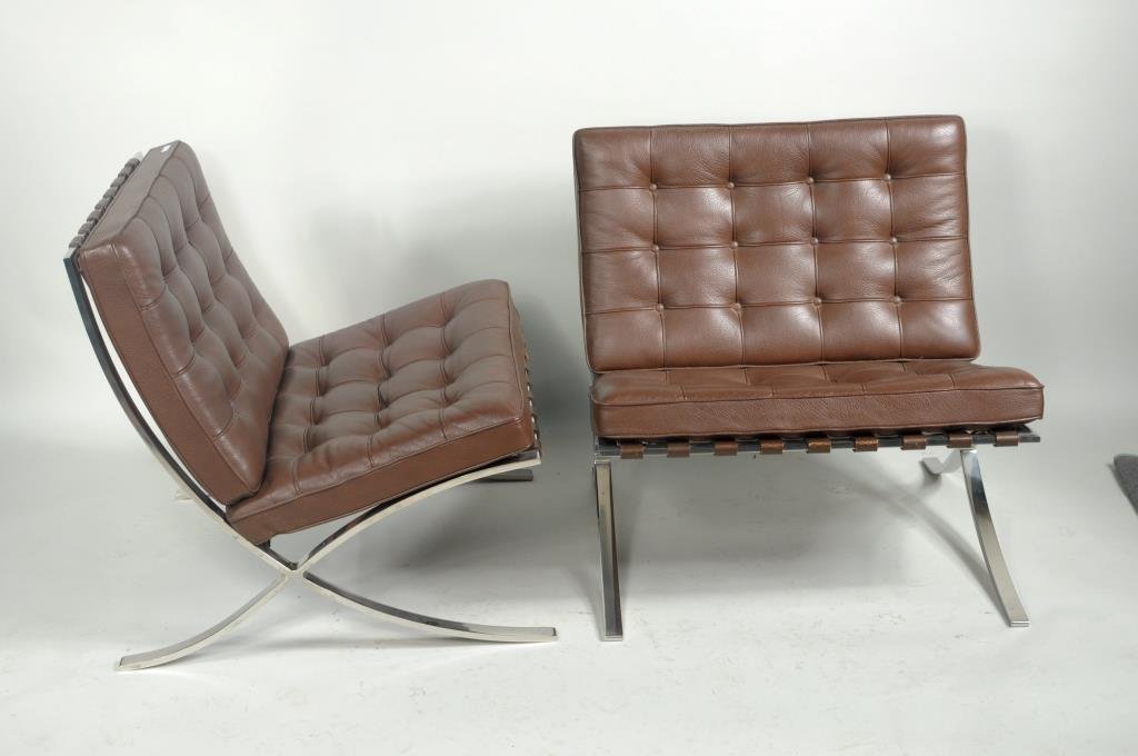 Pair Knoll Mies Van Der Rohe Barcelona Chairs (1 of 10)