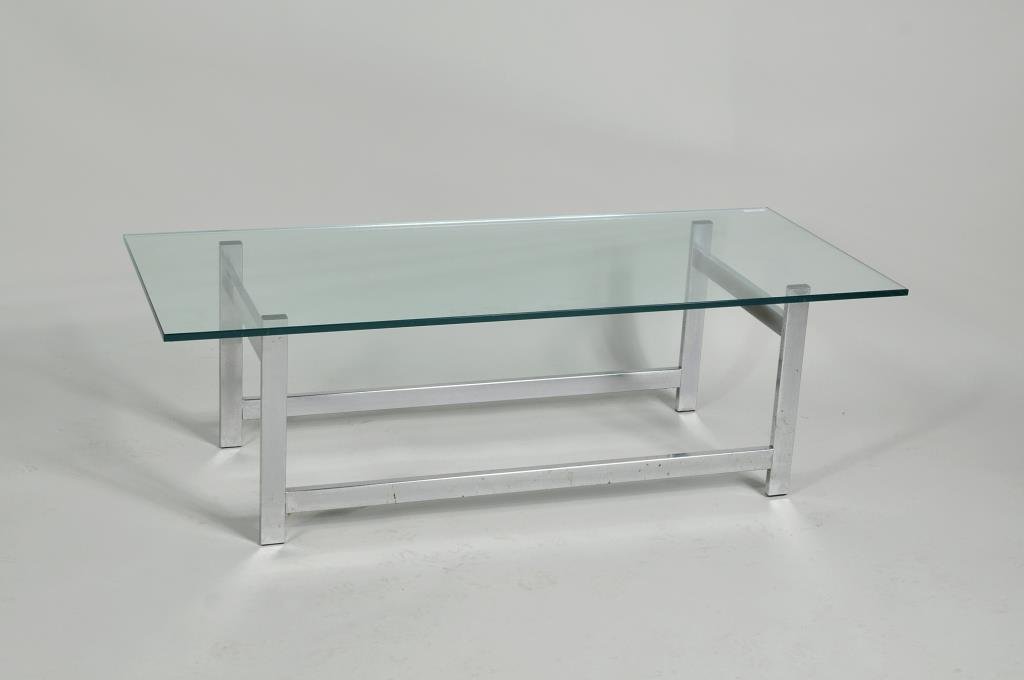 Modern Chrome Coffee Table With Glass Top (1 of 2)