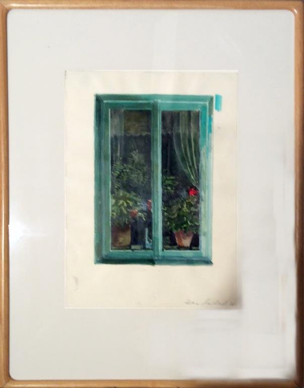 Safet Zec "Window #V" Watercolor/Paper (1 of 1)