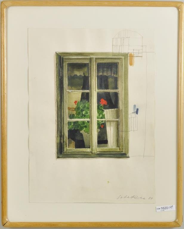 Safet Zec "Window #3" Watercolor/Paper (1 of 1)