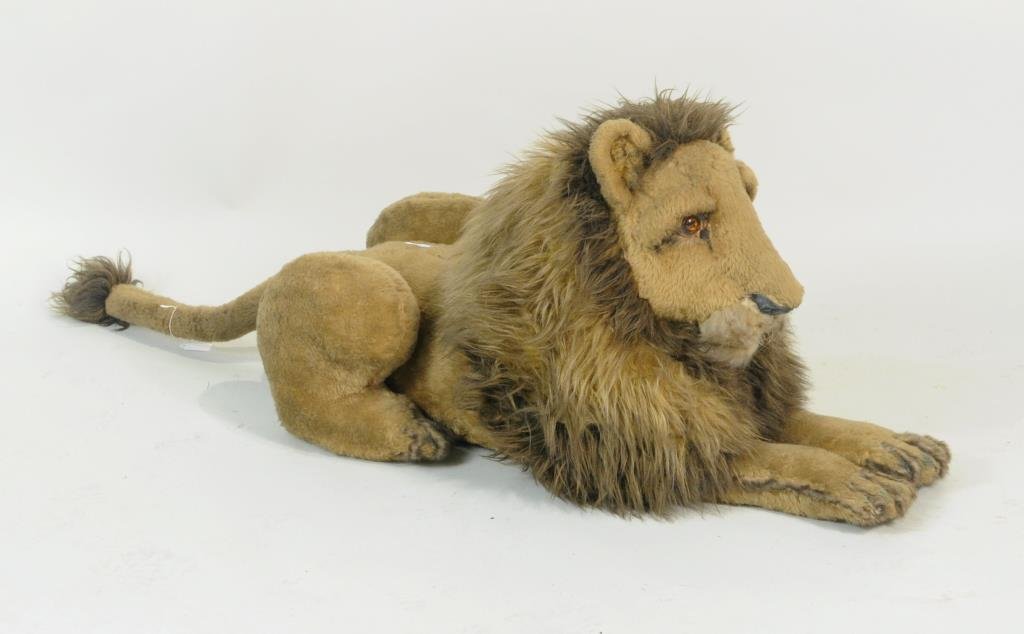 Large Stuffed Child's Reclining Lion Toy (1 of 3)