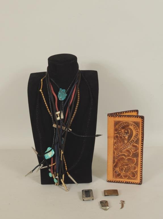 Group Seven Bolos, Belt Buckles & Billfold (1 of 2)