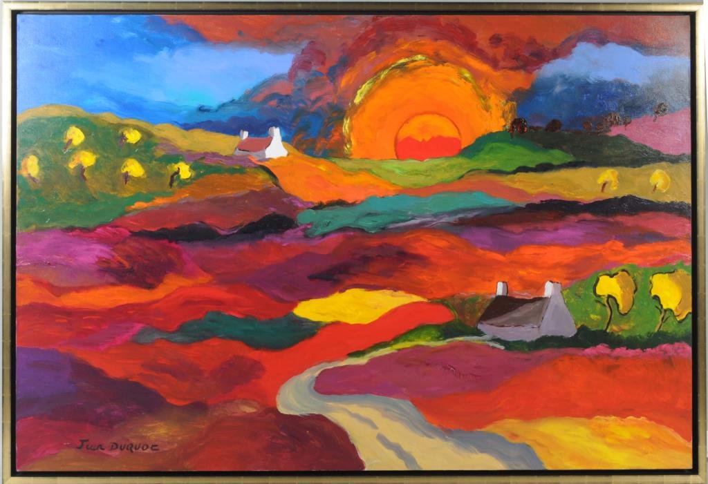 Jean Duquoc "Le Soleil Jeut" O/C (1 of 4)