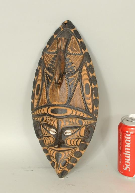 Papua New Guinea Carved Wood Mask (1 of 2)
