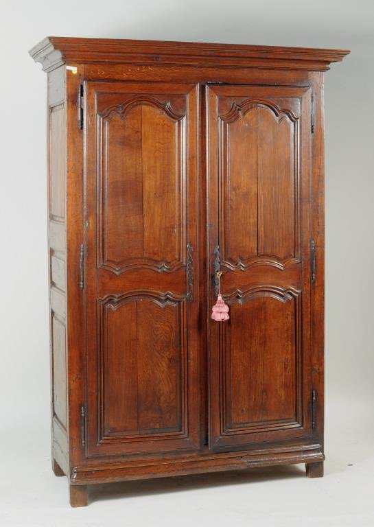 French Provincial Oak Armoire (1 of 3)