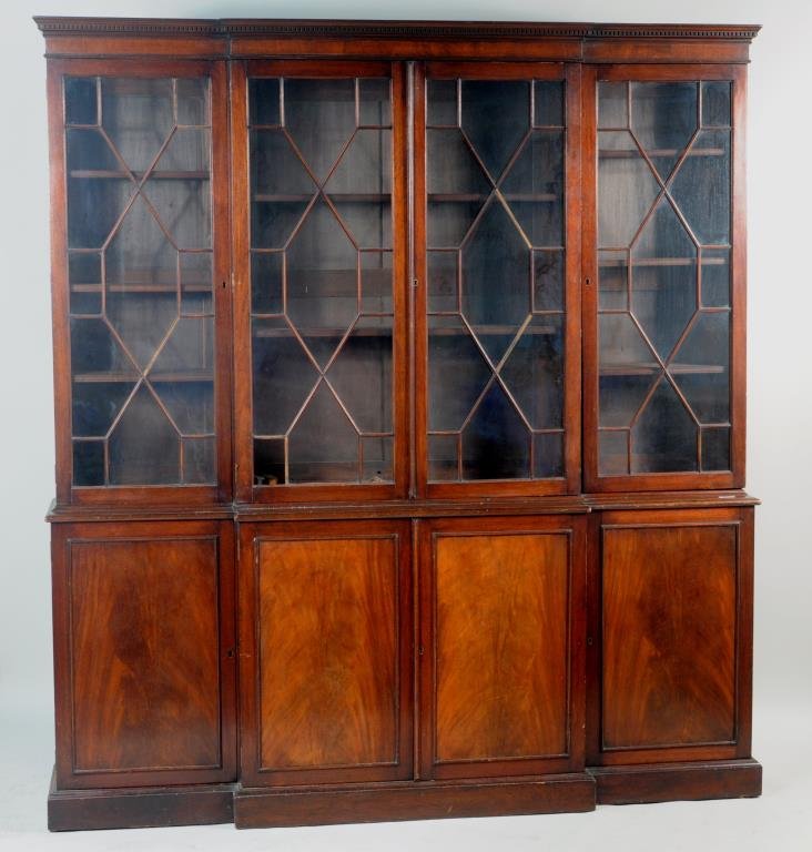 Diminutive Geo III Mahogany Breakfront (1 of 4)