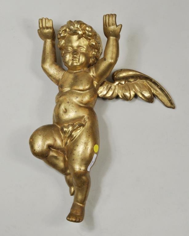 Carved & Gilded Putti Figure (1 of 3)