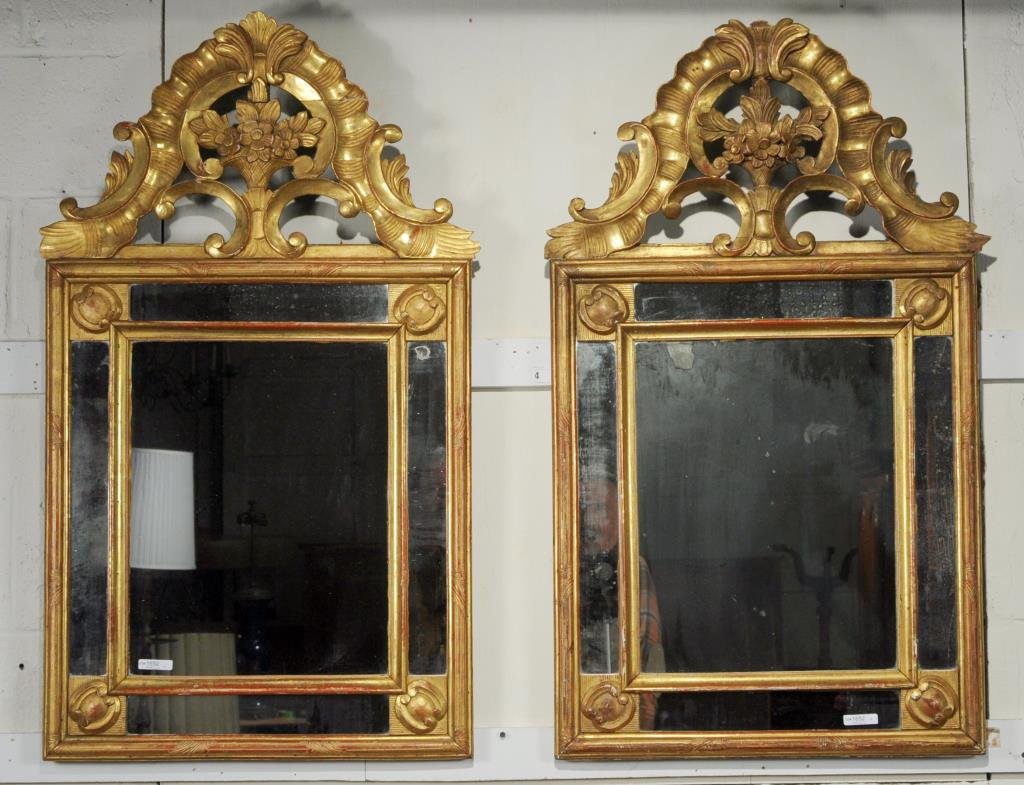 Pair Continental Baroque Mirrors (1 of 4)
