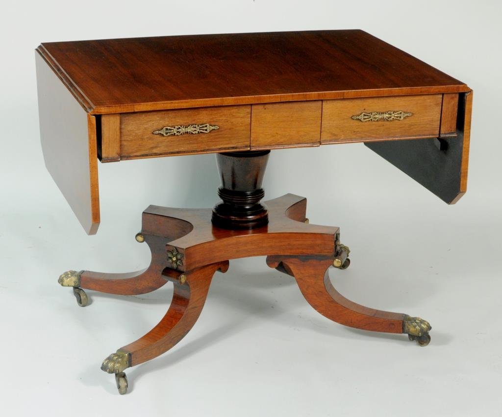 Regency Rosewood Brass Mounted Sofa Table (1 of 5)