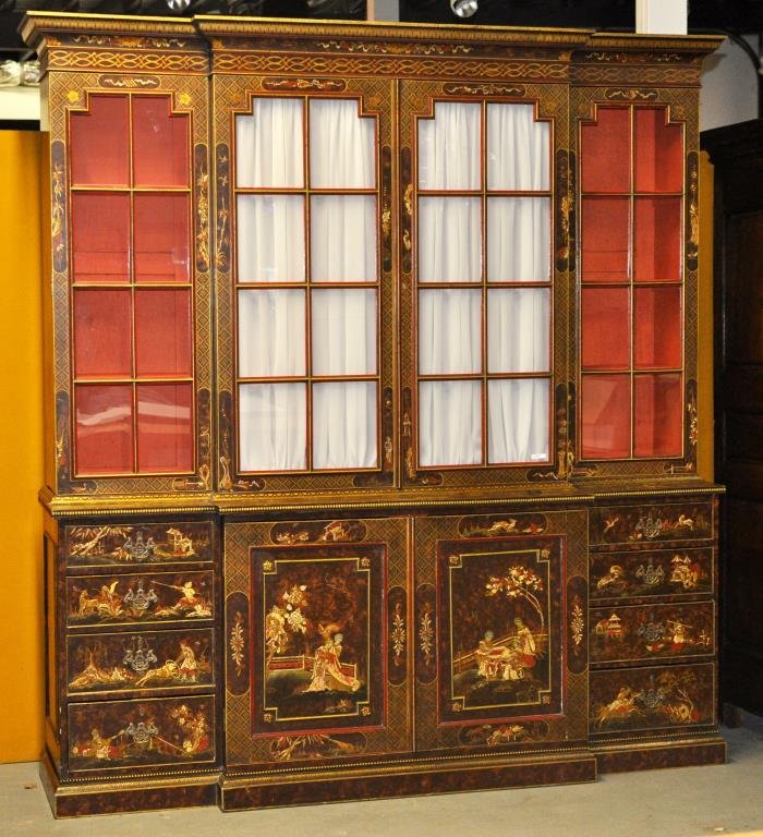 English George III Style Chinoiserie Breakfront (1 of 6)