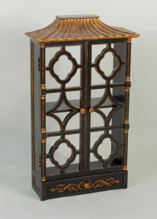 Chinoiserie Asian Style Hanging Two-Door Cabinet (1 of 3)