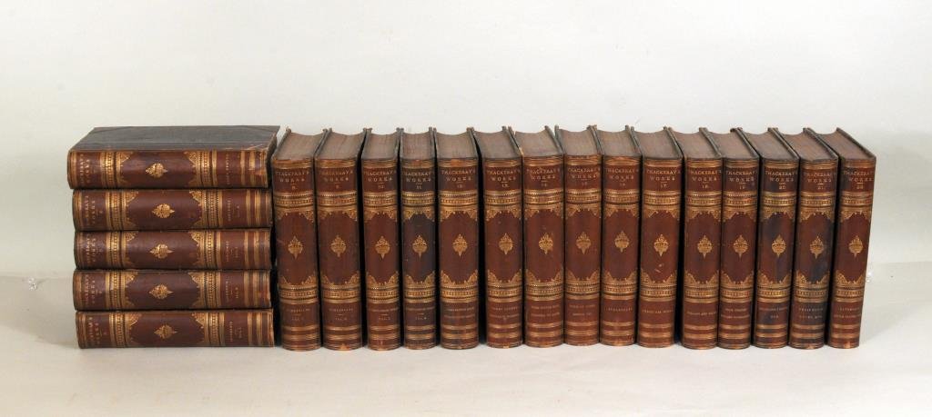 20 Leatherbound Volumes "The Works of Thackeray" (1 of 6)