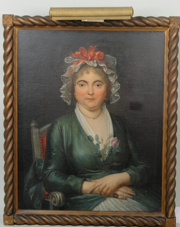 Portrait Woman In Red Ribbon Cap O/C (1 of 3)