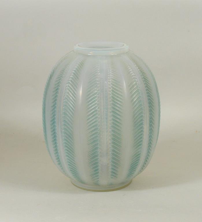 Rene Lalique Opalescent Clear & Frosted Glass Vase (1 of 5)