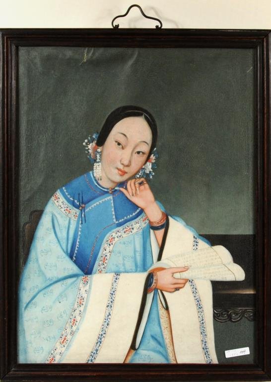 Chinese Export "Portrait of a Beauty" O/C (1 of 4)