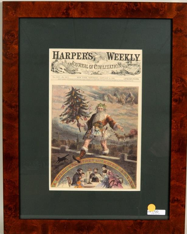 Harper's Weekly 1869, Father Christmas Cover (1 of 1)