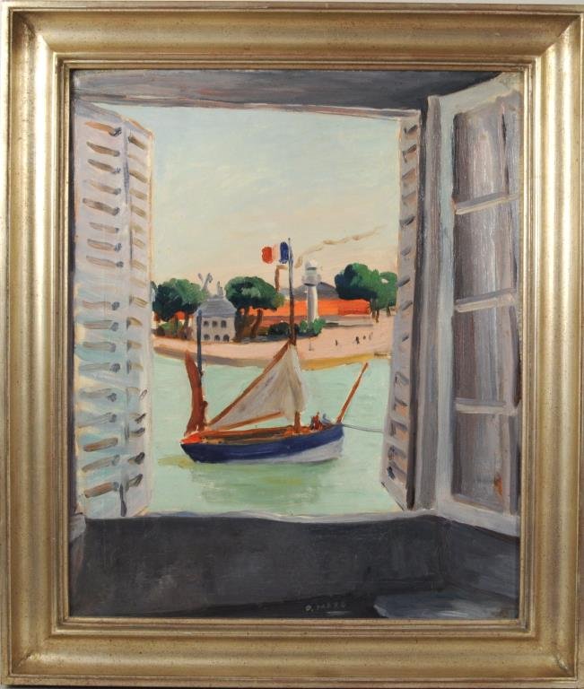 Paul Lucien Maze "Window Sailboat View", Signed (1 of 4)