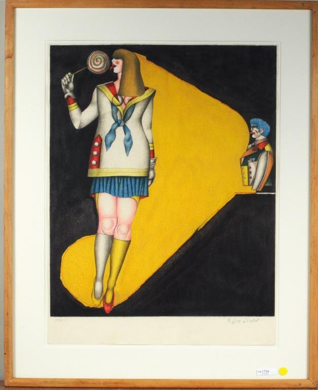 Richard Lindner "Lollipop" Color Lithograph (1 of 3)