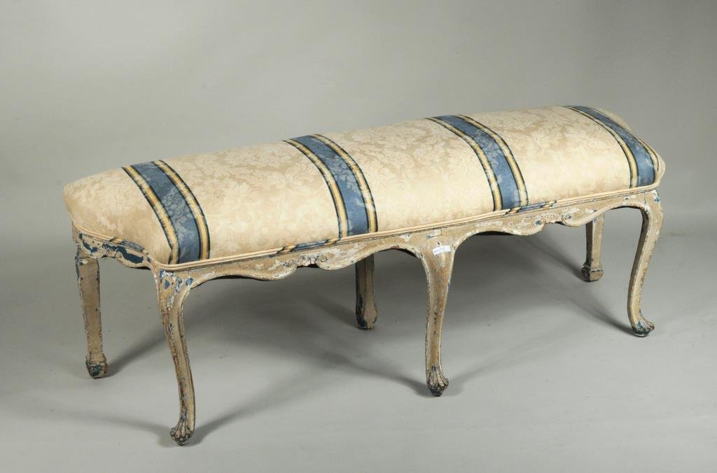 Louis XV Style Painted Window Seat (1 of 4)