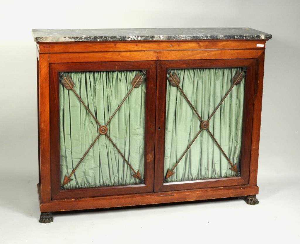 Regency Style Marble Top Side Cabinet (1 of 5)