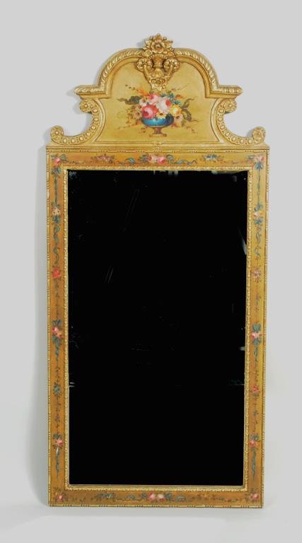 Floral Gilt Pressed Wood Wall Mirror (1 of 3)