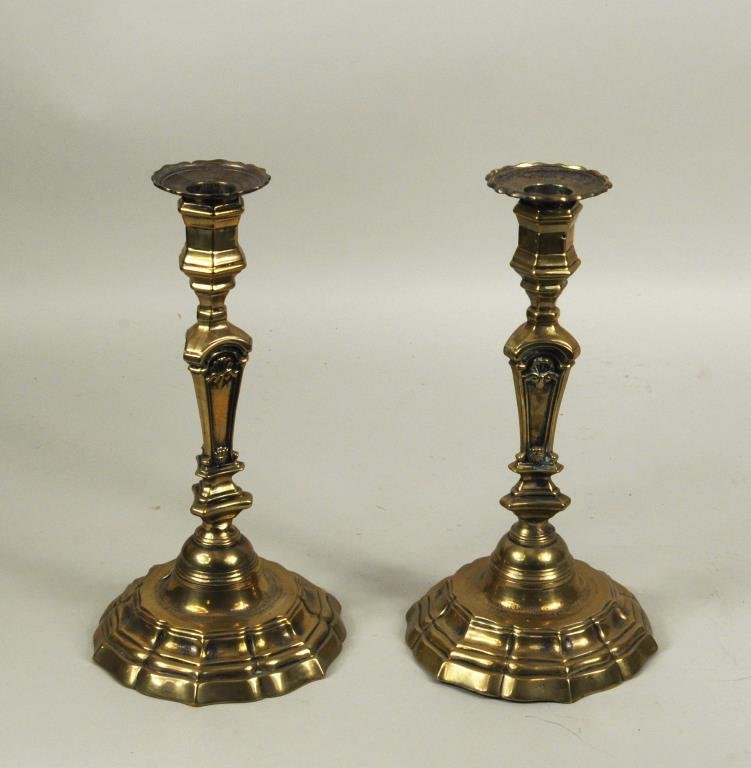 Pair French Brass Candlesticks (1 of 3)