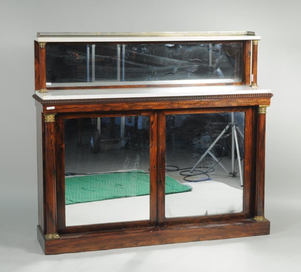 Regency Etagere Cabinet, Marble Top (1 of 3)
