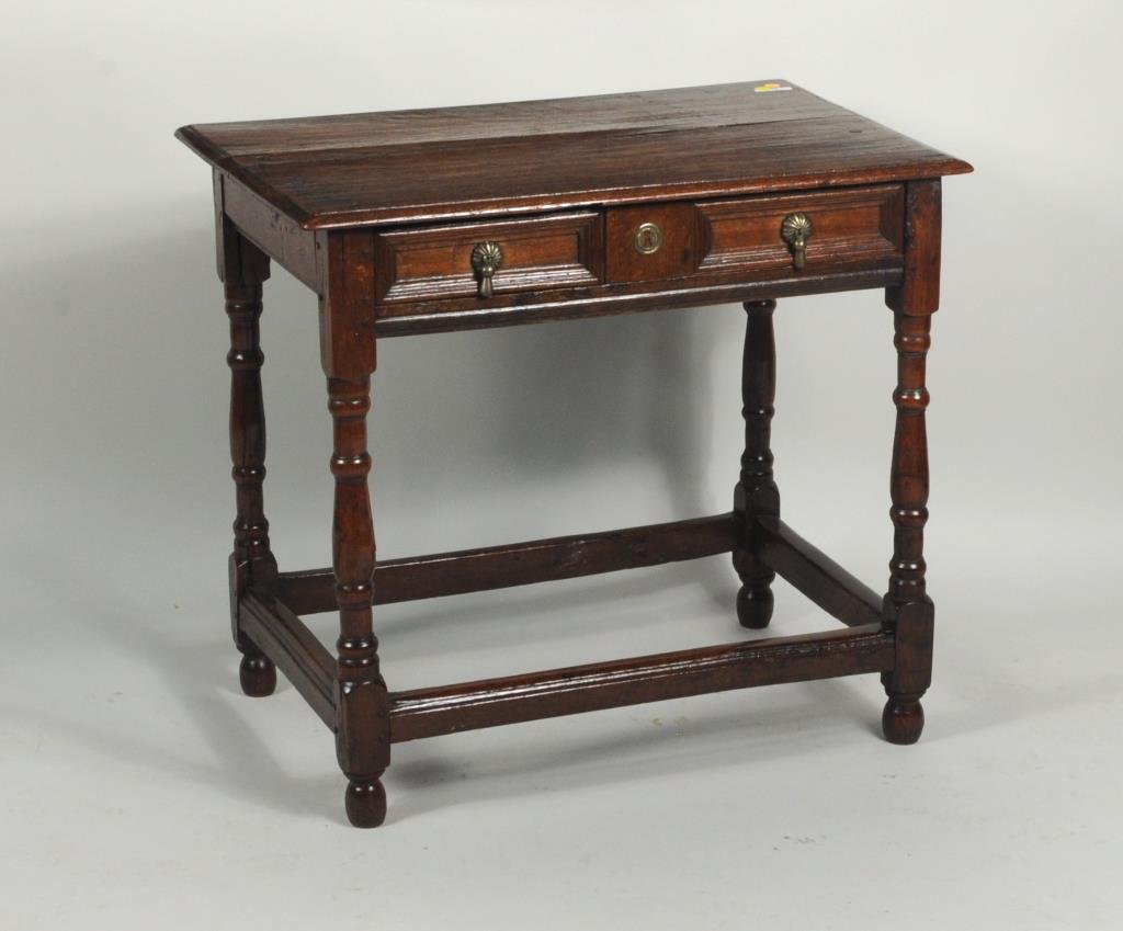 English Country Oak Side Table (1 of 3)