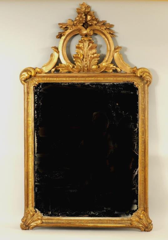 Continental Baroque Giltwood Mirror (1 of 4)