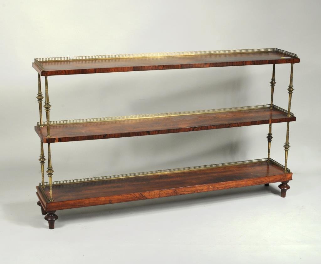 Regency Brass Mounted Rosewood Etagere (1 of 4)