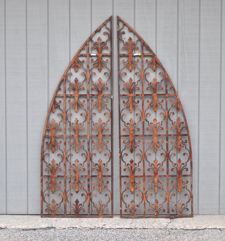 Pair Wrought Iron Arched Gates (1 of 5)