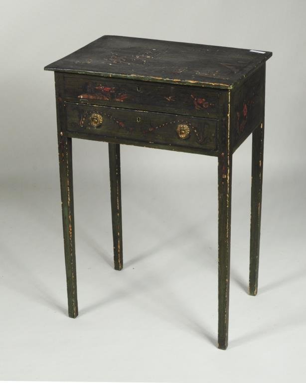 George III Chinoiserie Decorated Work Table (1 of 5)