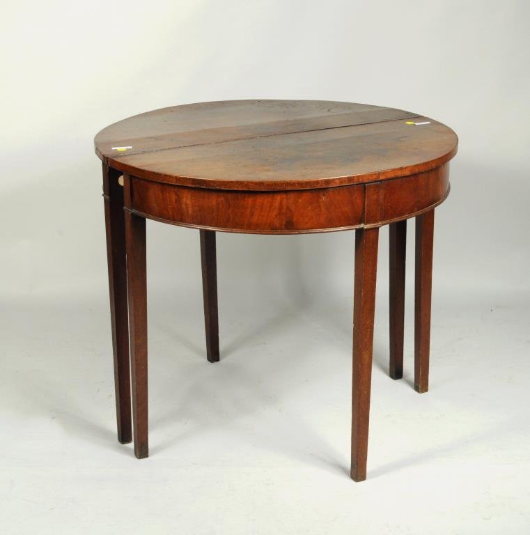 Pair George III Demilune Console Tables (1 of 4)