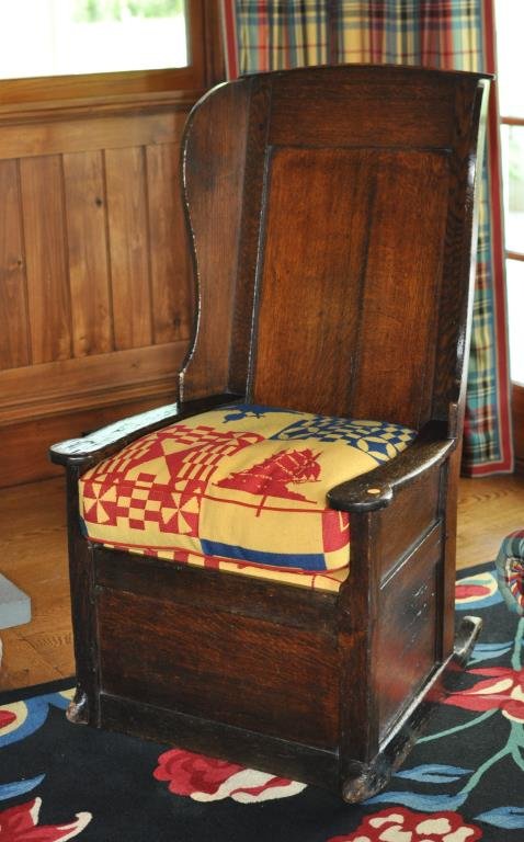 English Oak Lambing Chair Fitted W/Rockers (1 of 2)