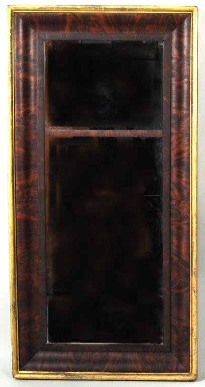 Federal Mahogany Two Part Mirror, Gilt Border (1 of 4)