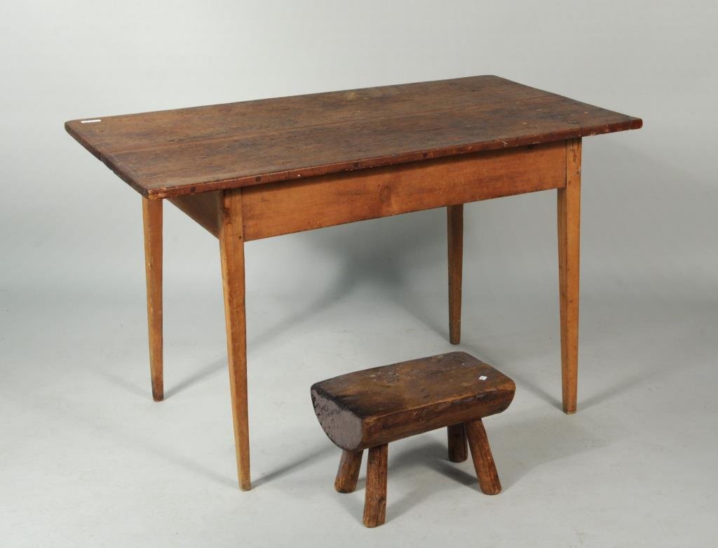 Rectangular Top Tavern Table, Late 18th Century (1 of 4)