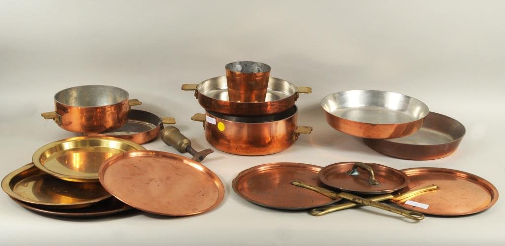 Group Copper & Brass Cooking Items (1 of 5)