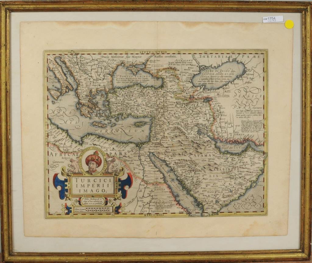 Early Hand Colored Map of the Ottoman Empire (1 of 3)