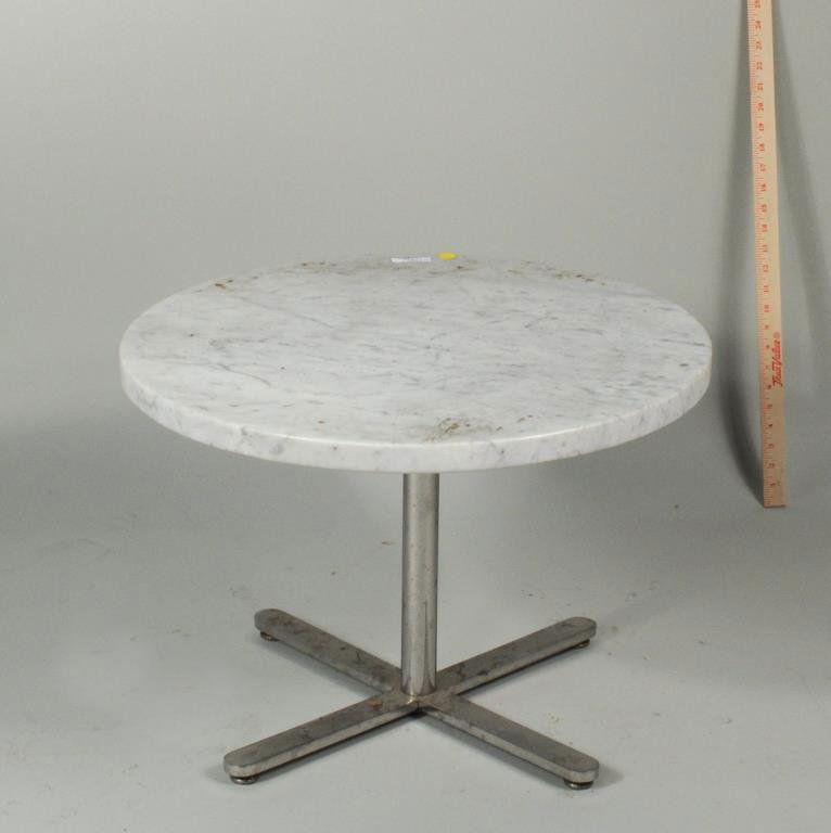Mid-Century Marble Top Occasional Table (1 of 4)