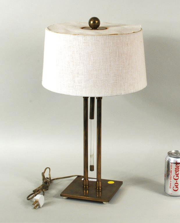 Mid-Century Brass & Lucite Table Lamp (1 of 3)