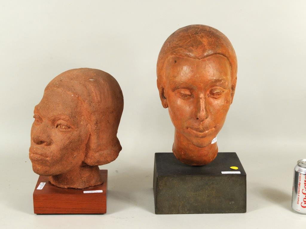 Two Mid-Century Terra Cotta Sculptures, B. Vogt (1 of 6)