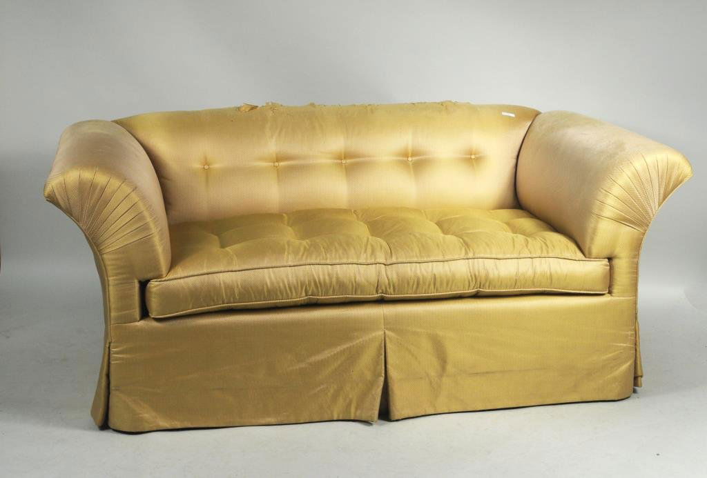 Modern Yellow Upholstered Sofa (1 of 5)
