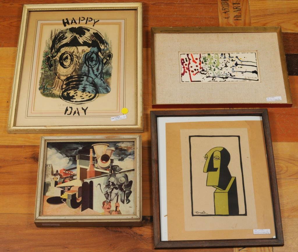 Four Mid-Century Artworks (1 of 9)