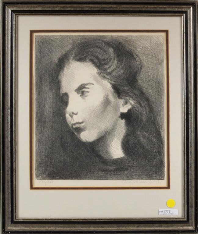 Raphael Soyer "Young Girl" Lithograph (1 of 4)