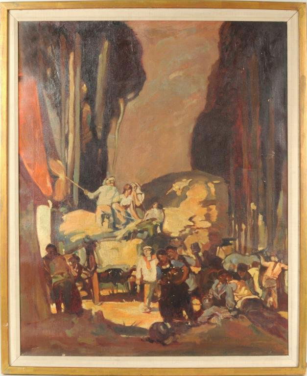 American School "Harvest Scene" O/C (1 of 4)